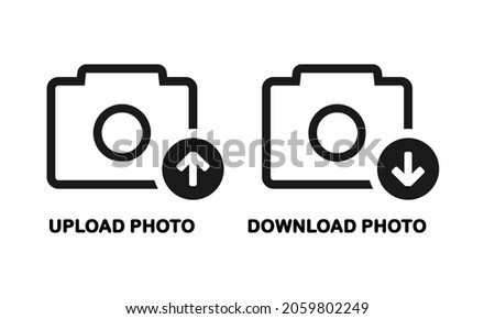 Upload photo. Download photo. Illustration vector