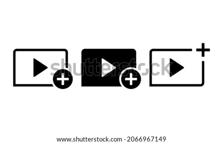 Video add icon. Illustration vector