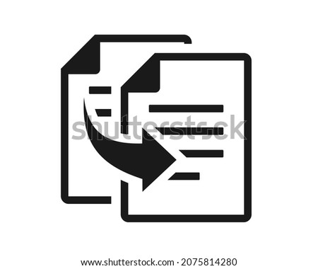 Duplicate document file icon. Illustration vector