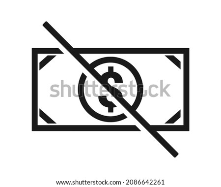 No money sign icon. Illustration vector