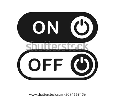 Start and shut down button symbol. Power on off. Illustration vector