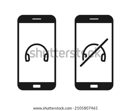 Phone headset icon. Vector illustration 