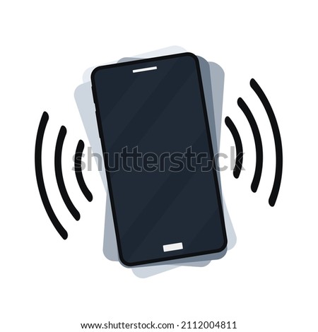 Smartphone vibration sign. Mobile phone vibrating symbol. Vector illustration