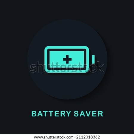 Battery saver symbol. Vector illustration 