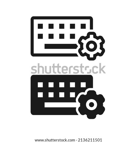 Keyboard setting options icon. Vector illustration