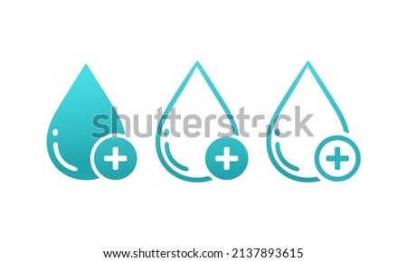 Water with add sign. Vector illustration