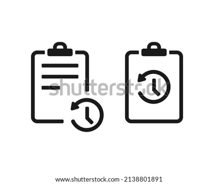 Document history. Recent file sign. Vector illustration