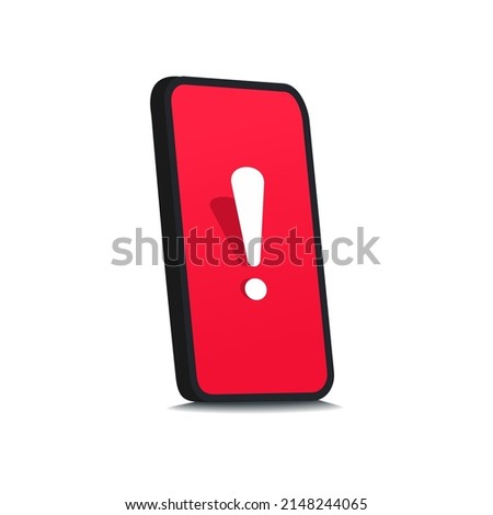 Mobile phone warning sign. Vector illustration