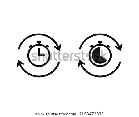 Timer reuse icon. Vector illustration