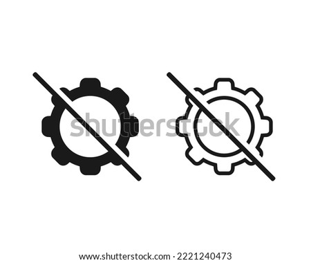 No gear icon. Illustration vector