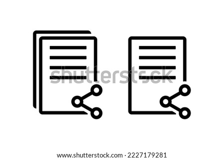 Document share icon. Illustration vector