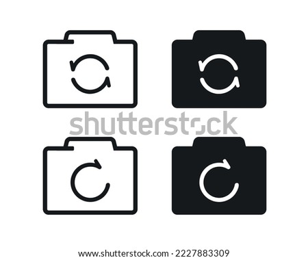 Camera rotate switch. Illustration vector