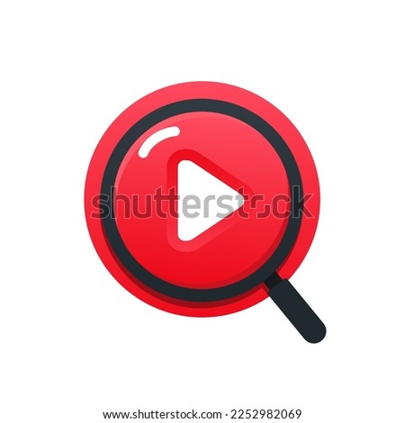 Search video symbol. Illustration vector 