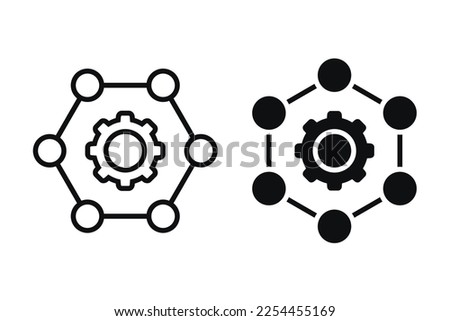Gear connection icon. Illustration vector
