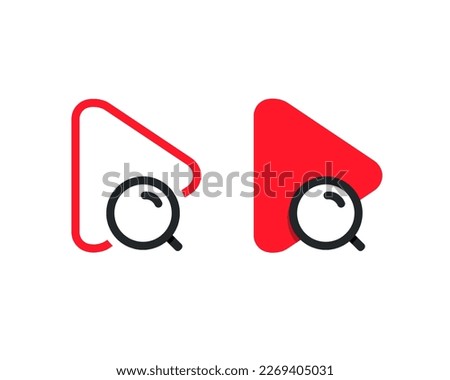 Search video symbol. Illustration vector 