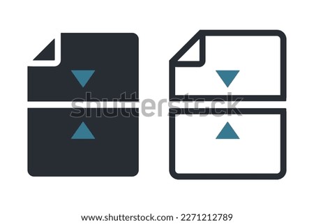 File document merge icon. illustration vector