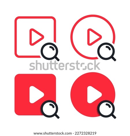 Search video icon symbol. Illustration vector 