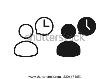 Person chat time icon. Illustration vector