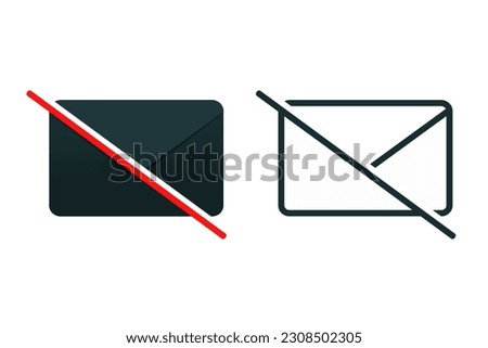 No mail icon. illustration vector
