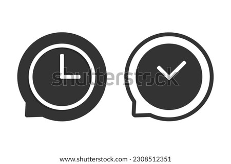 Talk time icon. illustration vector