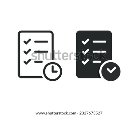 Task time icon. illustration vector