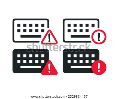 Keyboard warning icon. Illustration vector