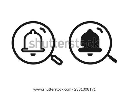 Search bell icon. Illustration vector