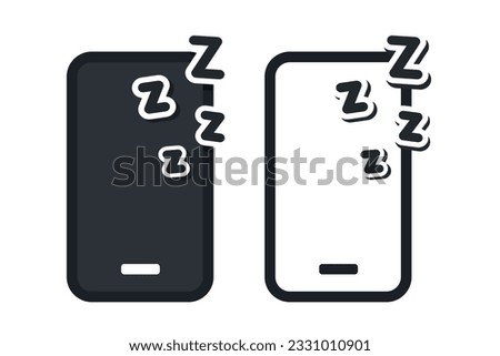 Phone sleep icon. Illustration vector