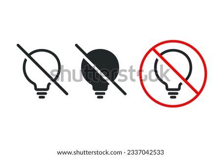 No lightbulb icon. Illustration vector