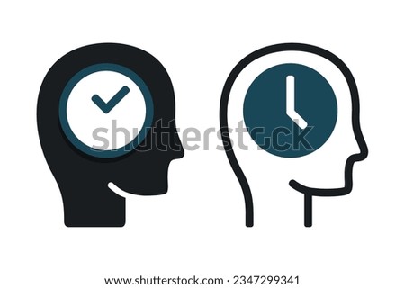 Person time icon. Illustration vector