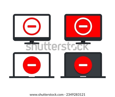Computer reduce icon. Illustration vector