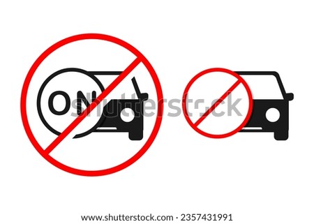 Turn off car icon. Illustration vector