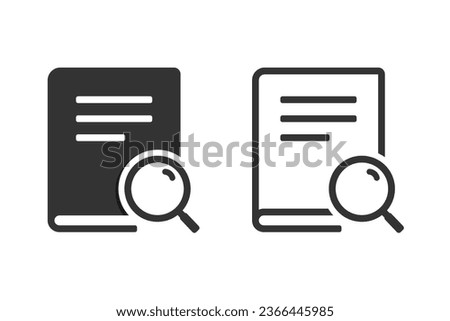 Search book icon. illustration vector