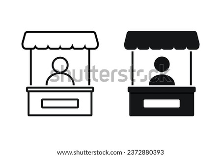 Booth shop symbol. Illustration vector