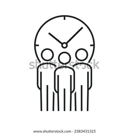 People time. Worker attendance icon. Illustration vector