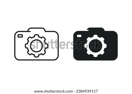 Camera settings icon. Illustration vector