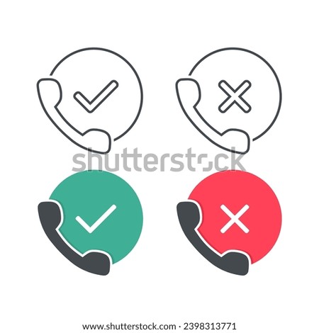 Answer rejected calls. Illustration vector