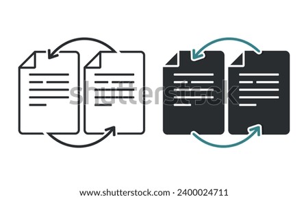 Exchange file documents. Illustration vector