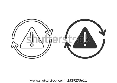 Warning process icon. Illustration vector