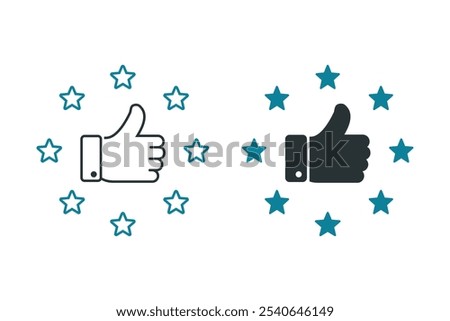 Like star feedback icon. Illustration vector