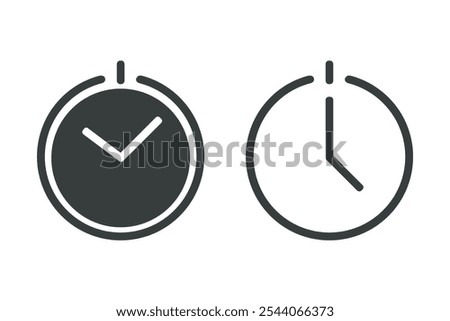 Shutdown time icon. illustration vector