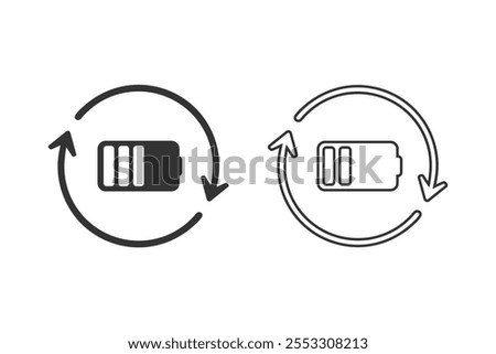 Battery switch icon. Illustration vector