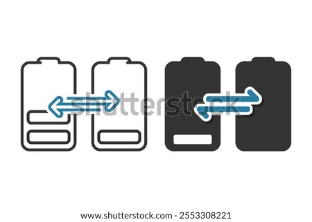 Battery swap icon symbol. Illustration vector