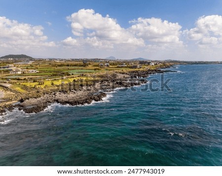 Similar – Image, Stock Photo Clear pond near rocks at sunset