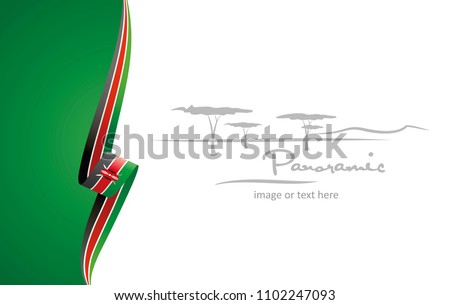 Kenya abstract flag brochure cover poster background vector