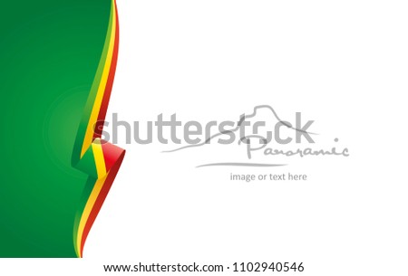 Congo abstract flag brochure cover poster background vector