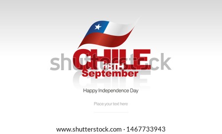 Chile Independence Day flag logo icon banner