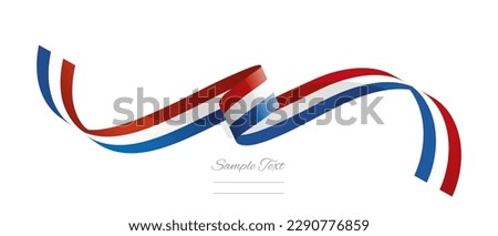 Dutch flag ribbon vector illustration. Netherlands flag ribbon on abstract isolated on white color background