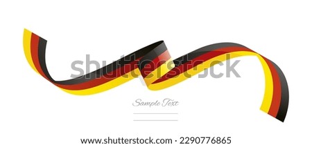 German flag ribbon vector illustration. Germany flag ribbon on abstract isolated on white color background