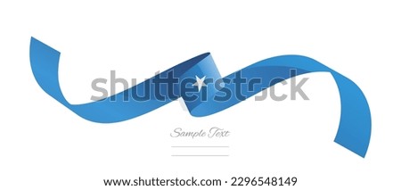 Somali flag ribbon vector illustration. Somalia flag ribbon on abstract isolated on white color background